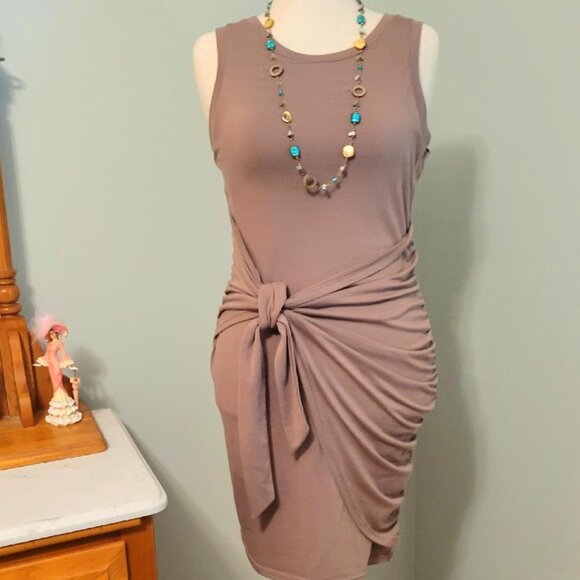Sleeveless Tie Summer Easy T Shirt Wrap Dress - Picture 1 of 6